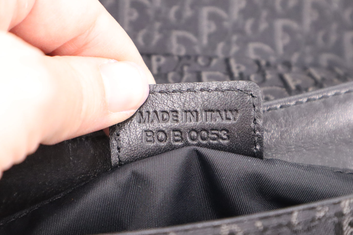 Dior Shoulder Bag in Black Canvas and Leather