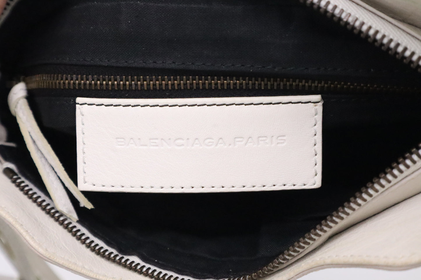 Balenciaga Motocross Classic Hip Bag in White Leather