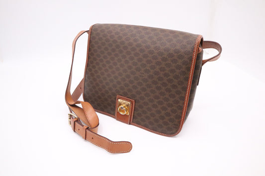 Celine Messenger Bag in Brown Macadam Canvas