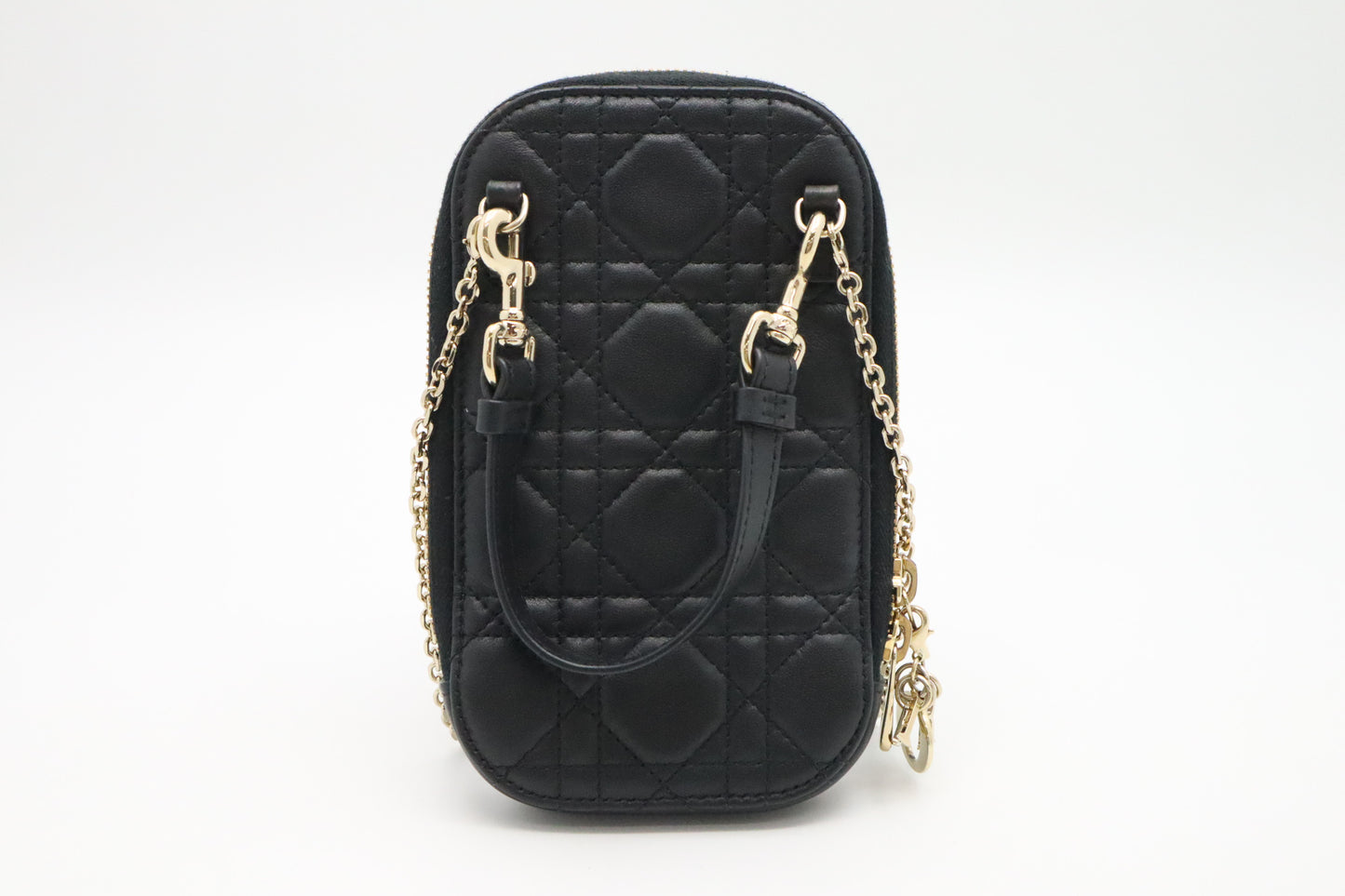 Dior Call In Dior Phone Case Bag in Black Cannage Leather
