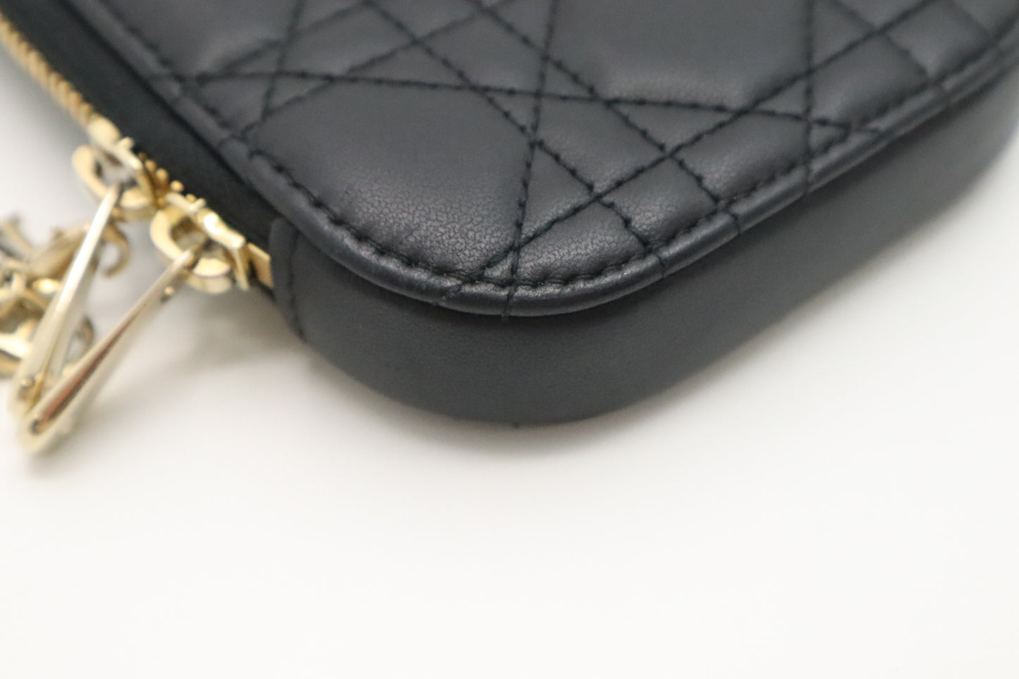 Dior Call In Dior Phone Case Bag in Black Cannage Leather