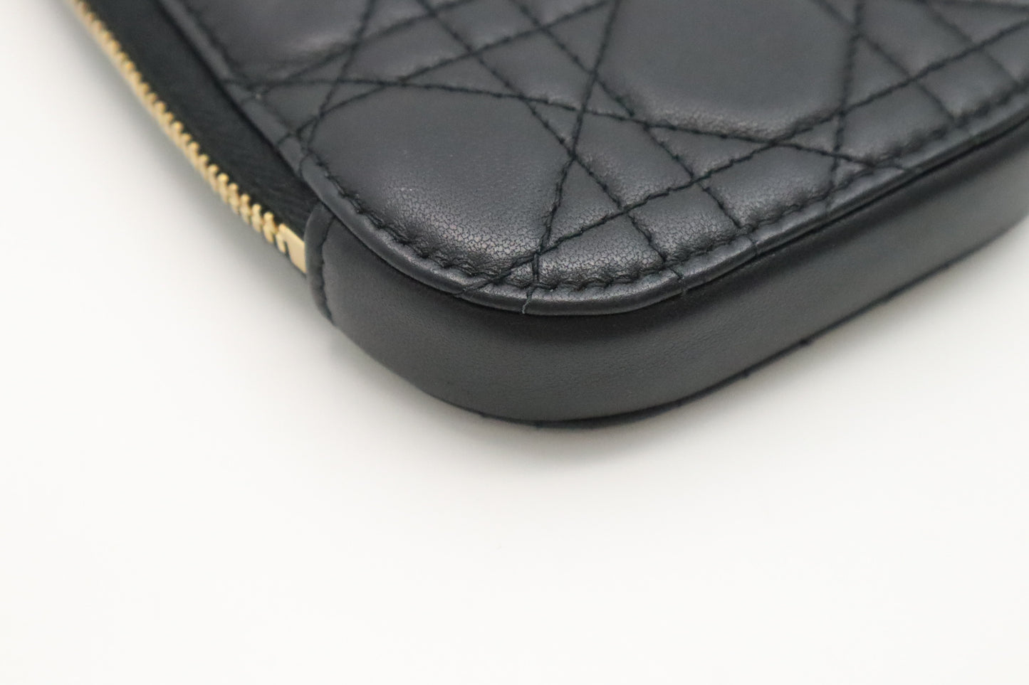 Dior Call In Dior Phone Case Bag in Black Cannage Leather