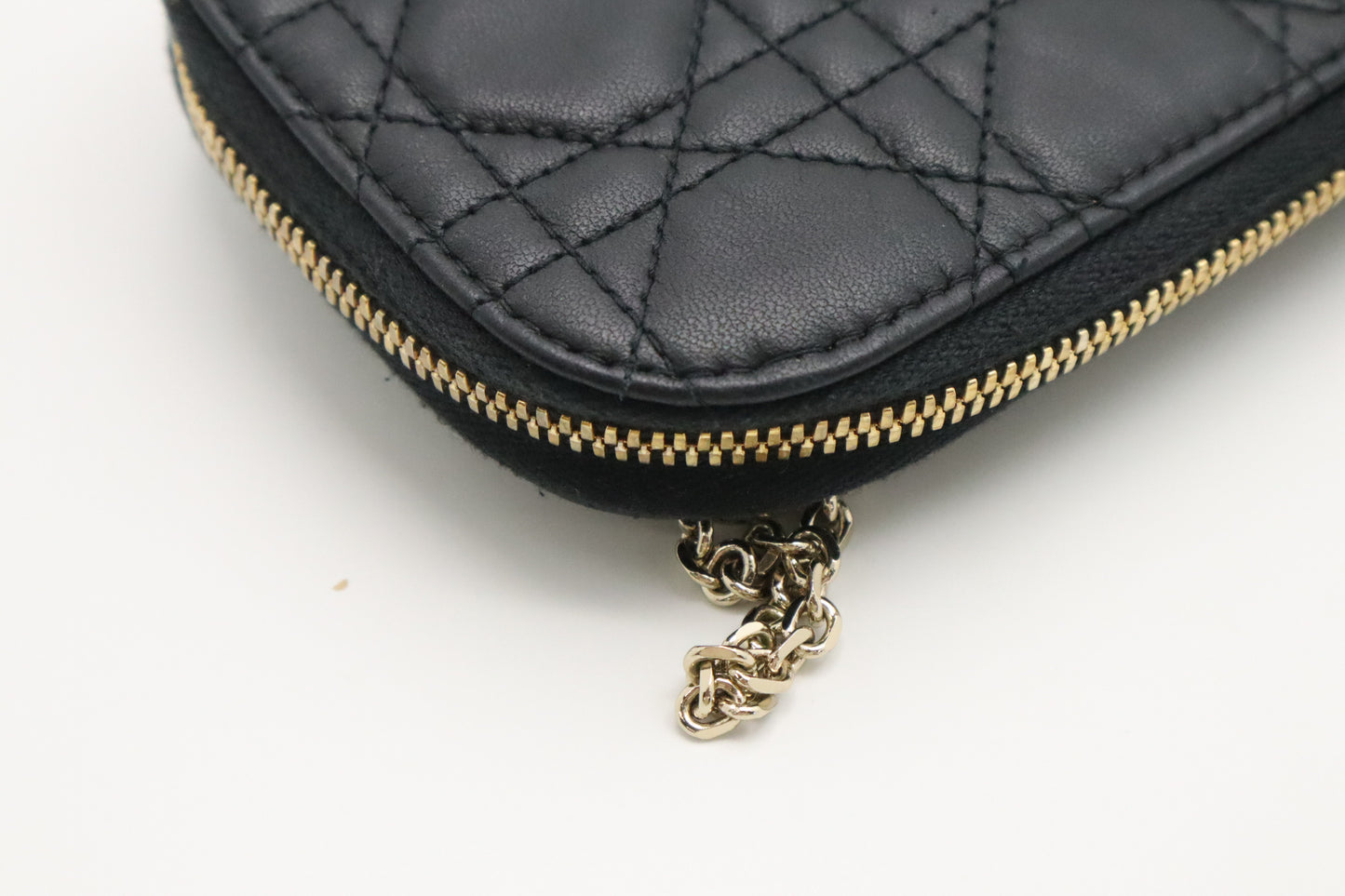 Dior Call In Dior Phone Case Bag in Black Cannage Leather