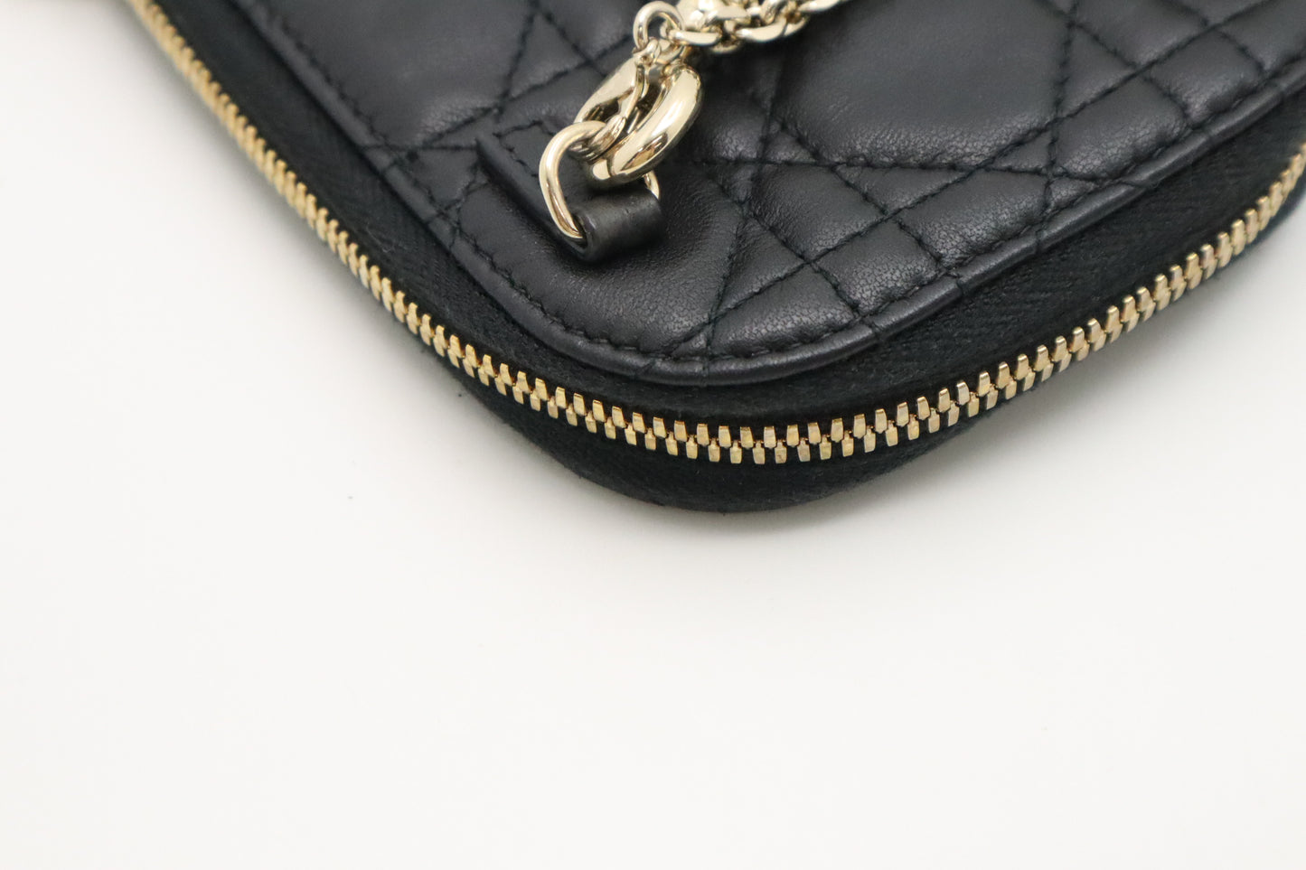 Dior Call In Dior Phone Case Bag in Black Cannage Leather