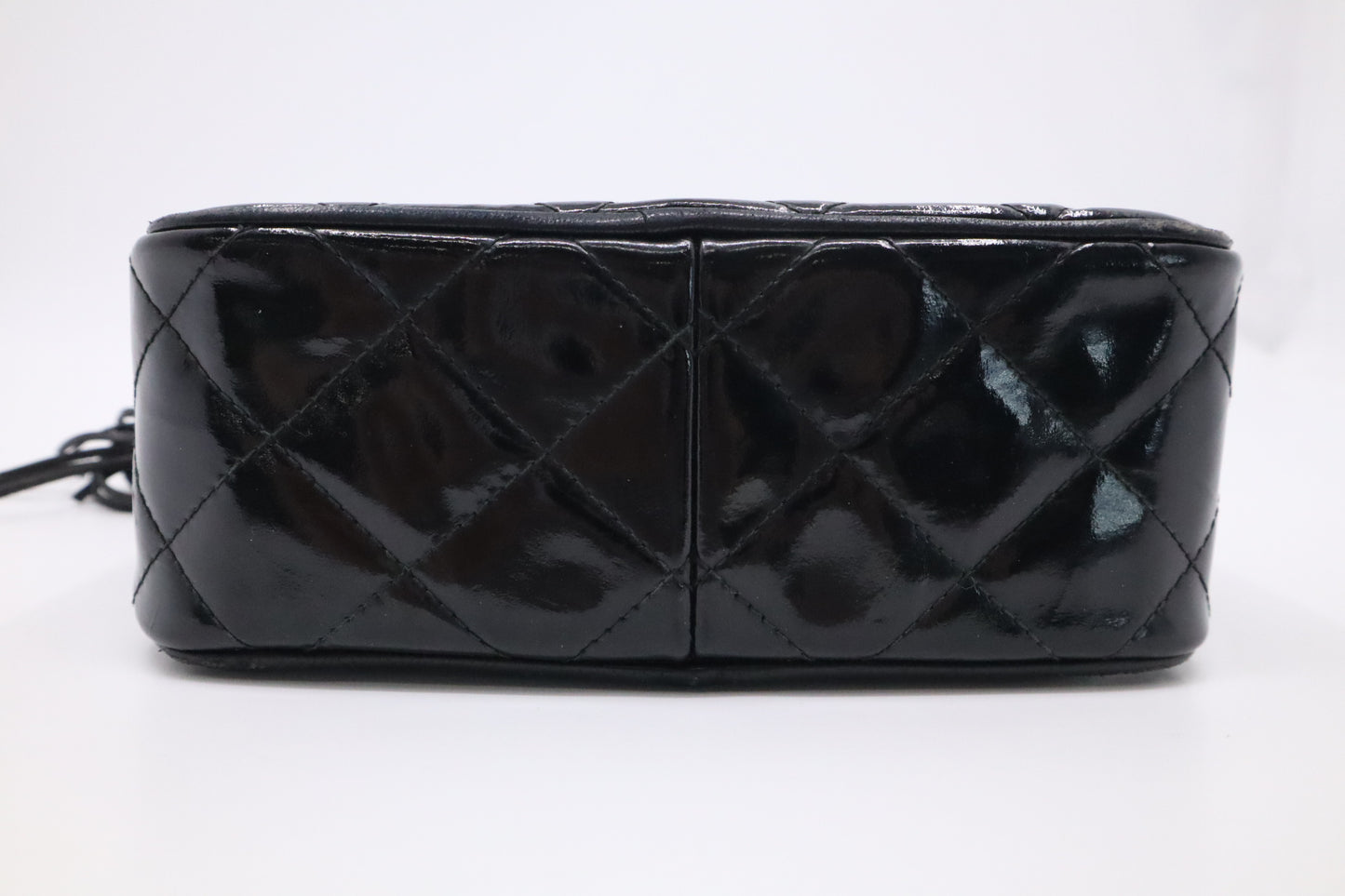 Chanel Small Camera Bag in Black Patent Leather