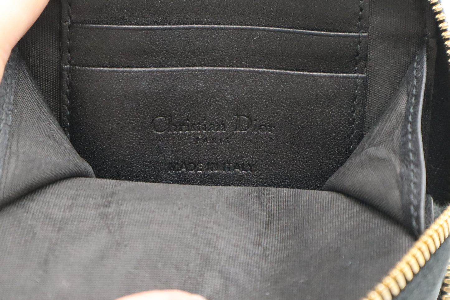 Dior Call In Dior Phone Case Bag in Black Cannage Leather