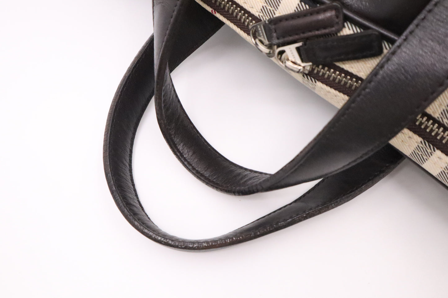 Burberry Business Bag in Beige Check Canvas