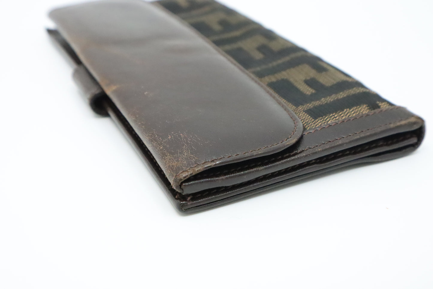 Fendi Long Wallet in Brown Zucca Canvas
