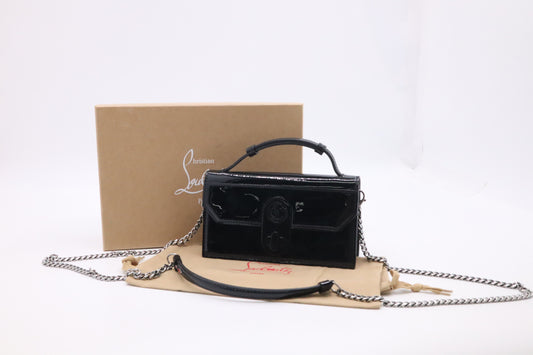 Louboutin Elisa Baguette in Black Patent Leather