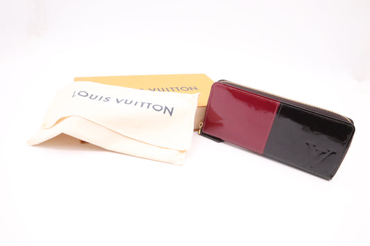 Louis Vuitton Clemence Wallet in Pink and Purple Vernis Leather