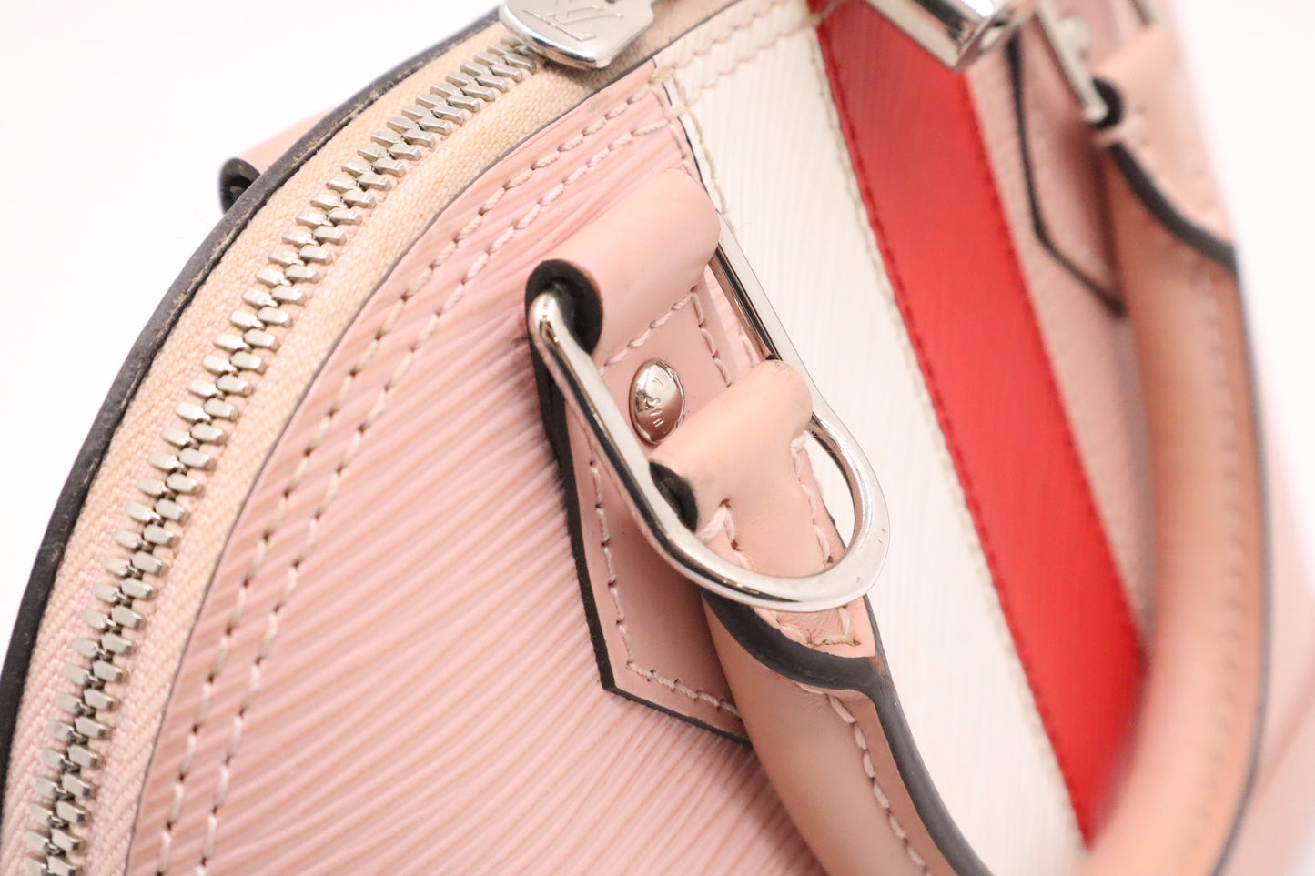 Louis Vuitton Alma BB in Pink Red & White Epi Leather