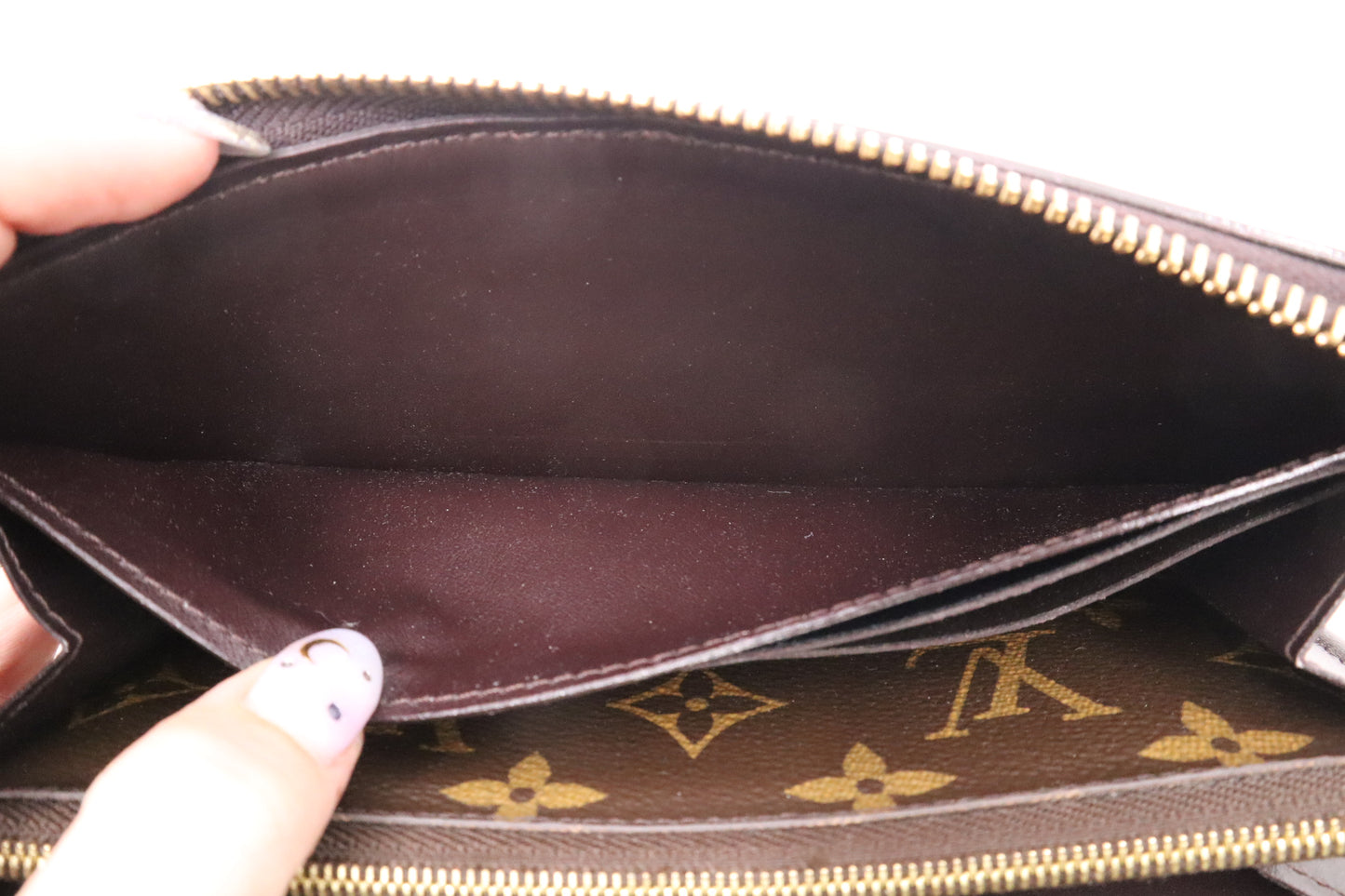 Louis Vuitton Clemence Wallet in Pink and Purple Vernis Leather