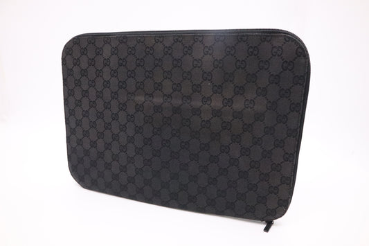 Gucci Laptop Case in Black GG Canvas