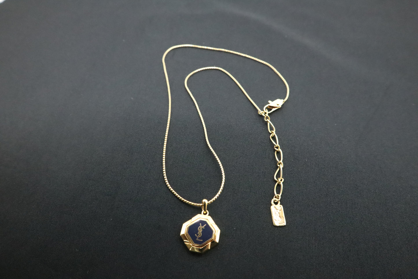 YSL Navy Blue Necklace