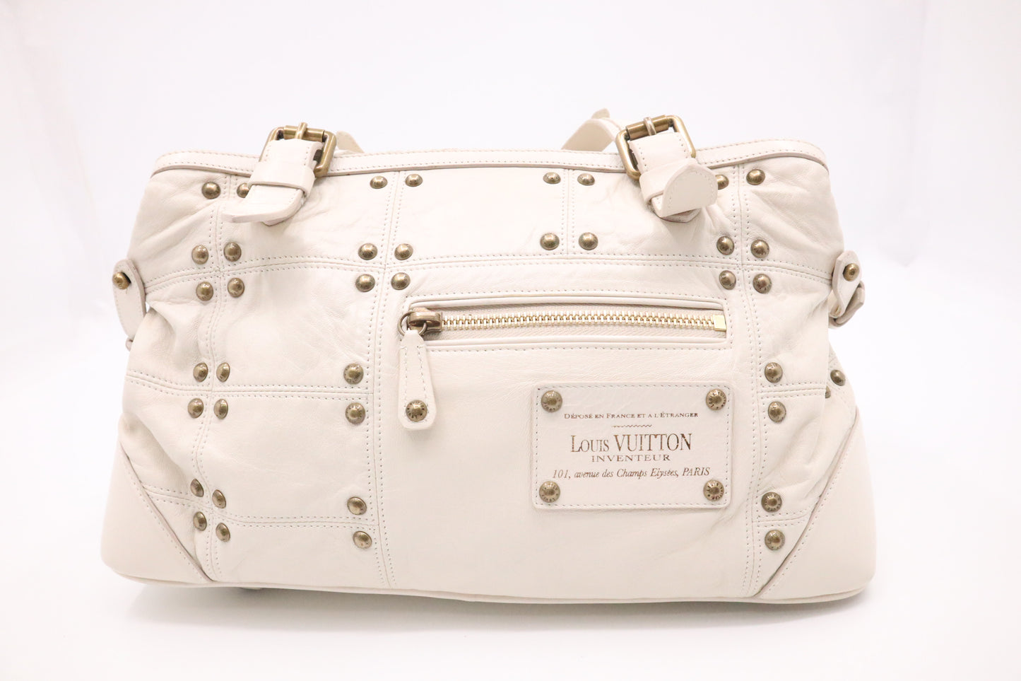 Louis Vuitton Sac Riveting in White Leather
