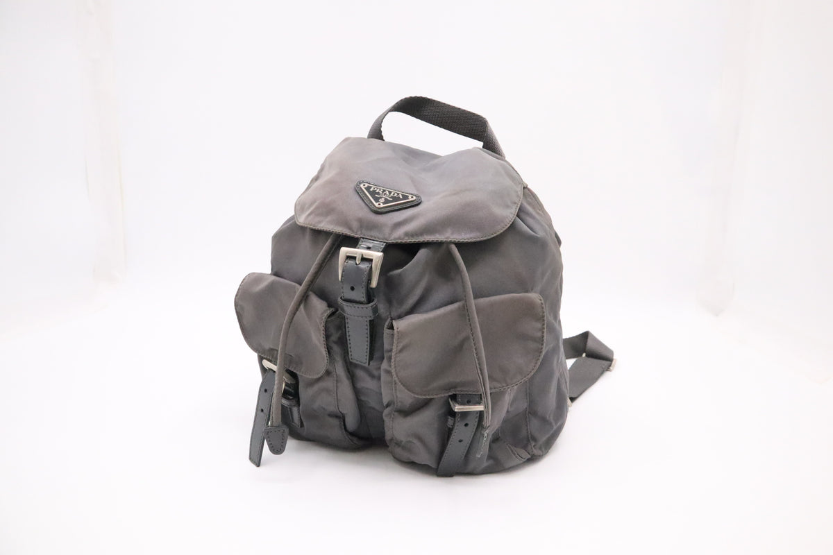 Prada Backpack in Gray Nylon – Weekly Lux Drop