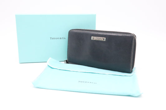 Tiffany & Co. Long Wallet in Black Leather