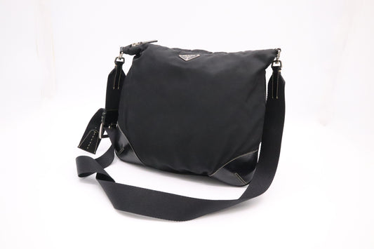 Prada Square Crossbody in Black Nylon