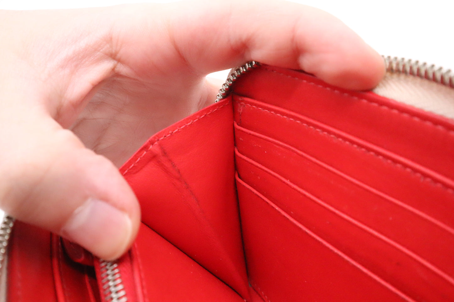 Louboutin Long Zippy Wallet in Spiky Pink Leather