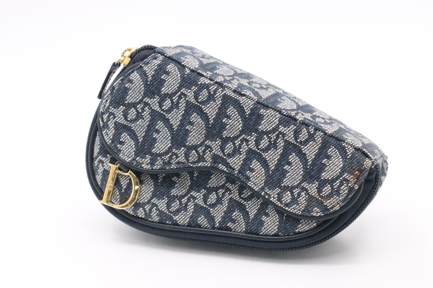 Dior Saddle Pouch in Blue Oblique Canvas