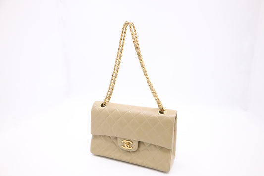 Chanel Small Double Flap in Dark Beige