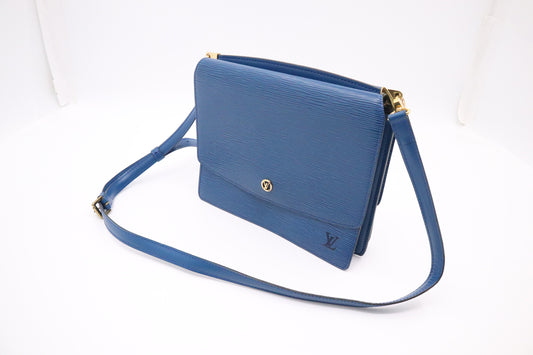 Louis Vuitton Grenelle in Epi Blue Leather