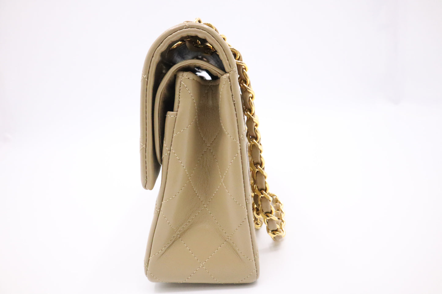 Chanel Small Double Flap in Dark Beige