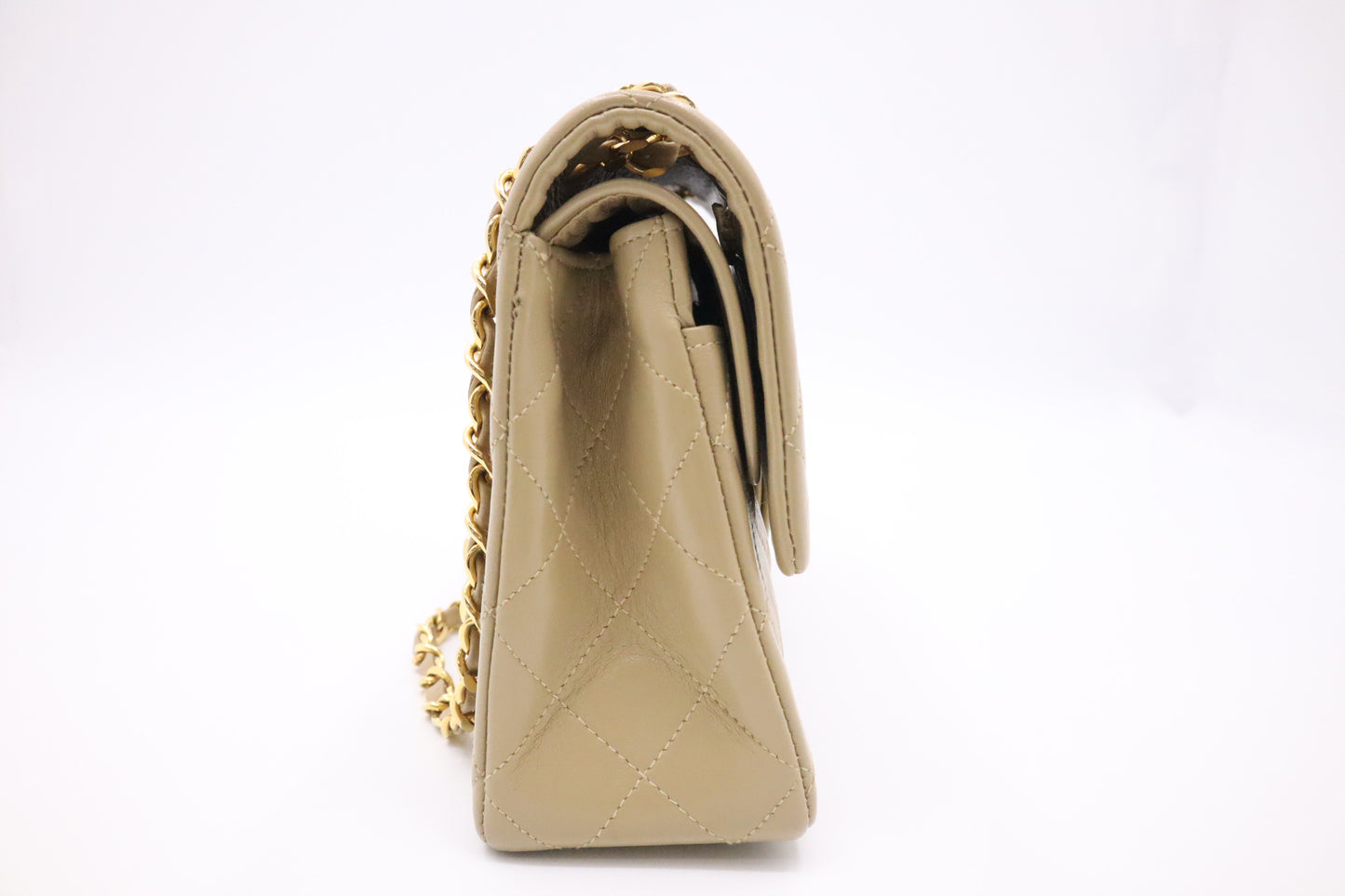 Chanel Small Double Flap in Dark Beige