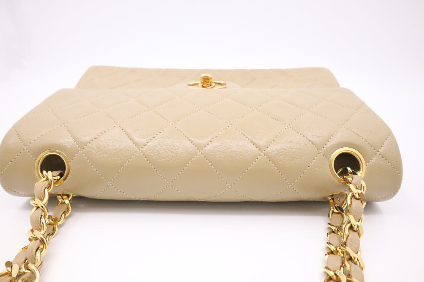 Chanel Small Double Flap in Dark Beige