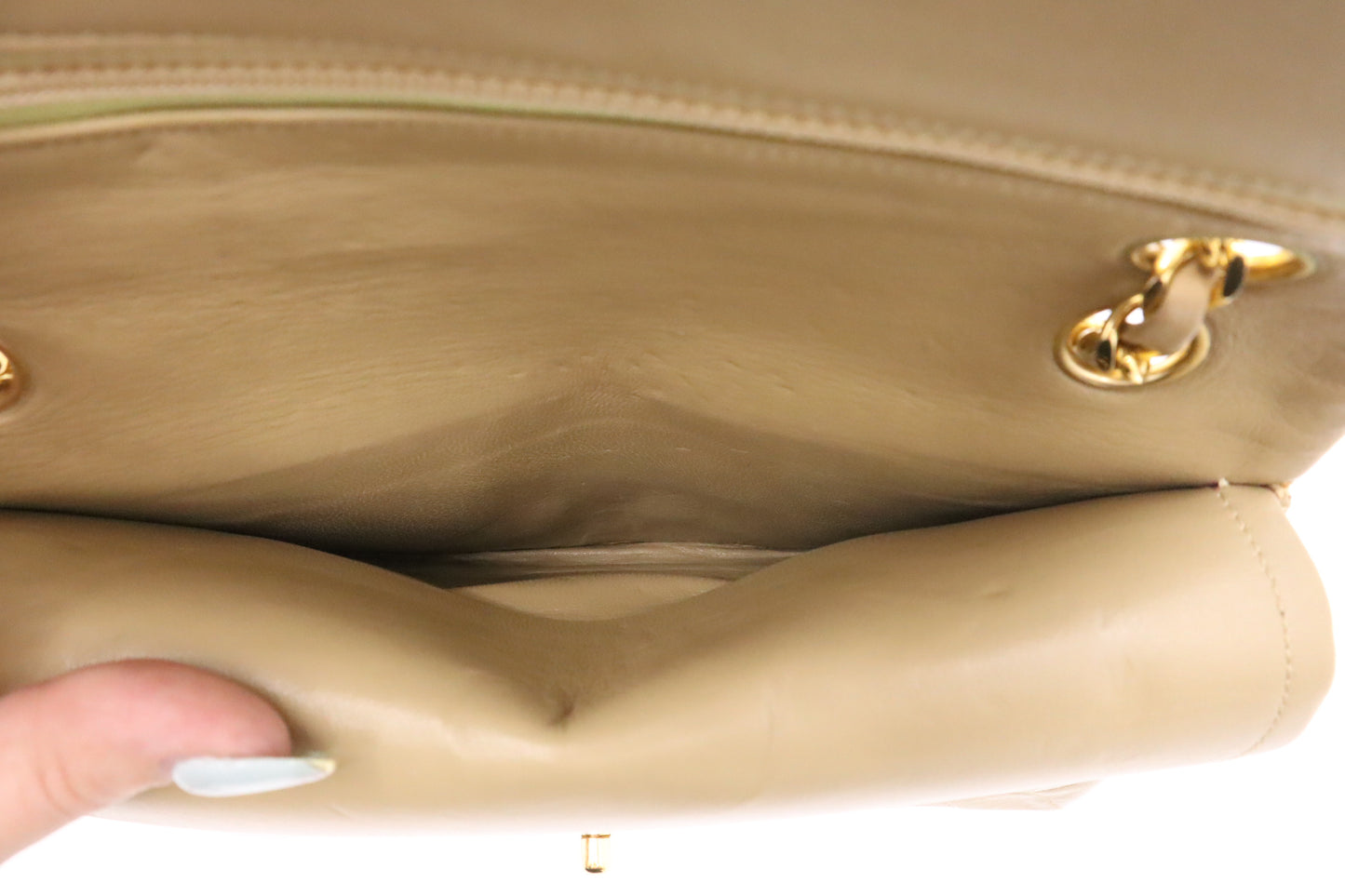 Chanel Small Double Flap in Dark Beige