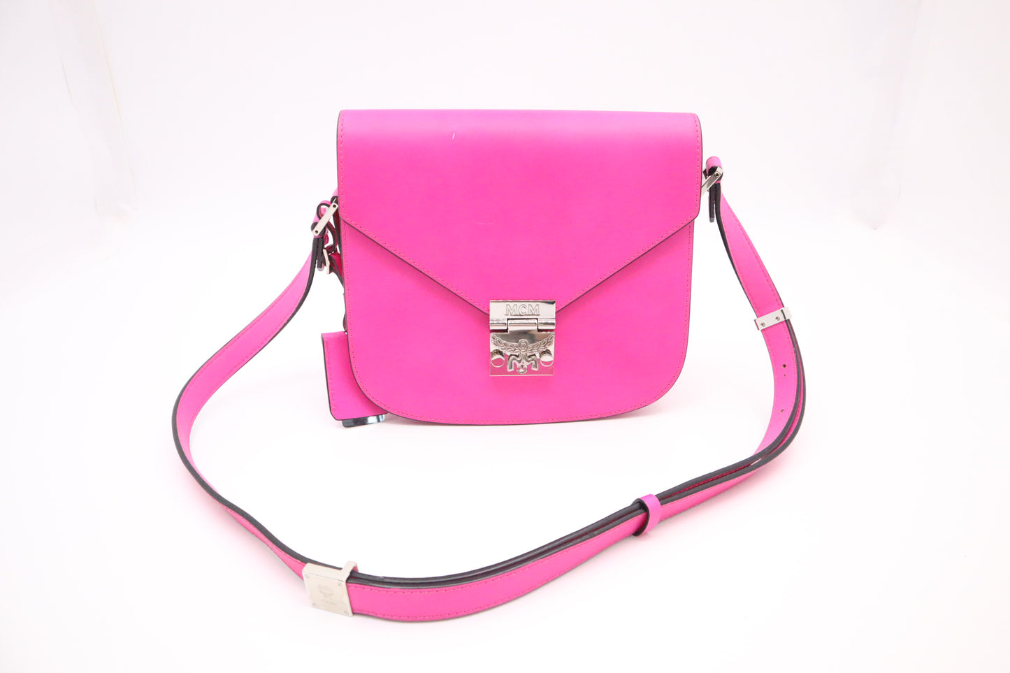 MCM Crossbody Bag in Hot Pink Leather