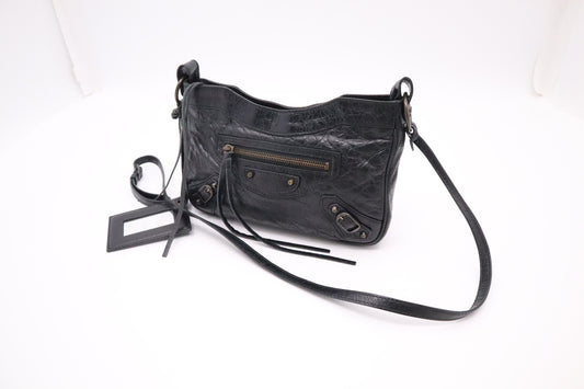 Balenciaga Le Cagole Shoulder Bag in Black Leather