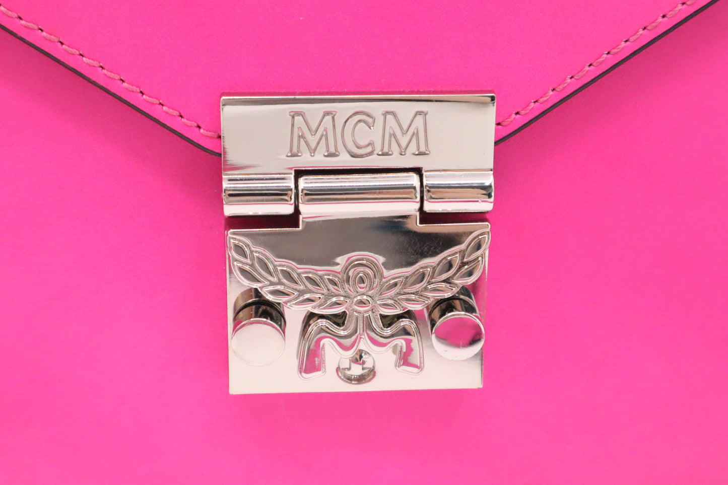 MCM Crossbody Bag in Hot Pink Leather