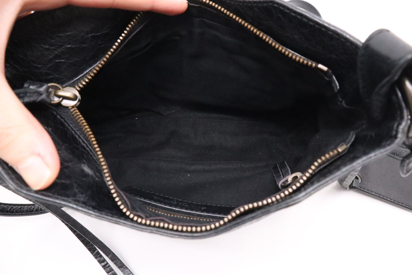 Balenciaga Le Cagole Shoulder Bag in Black Leather