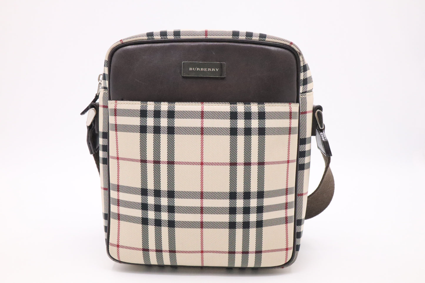 Burberry Crossbody Bag in Beige Check Canvas