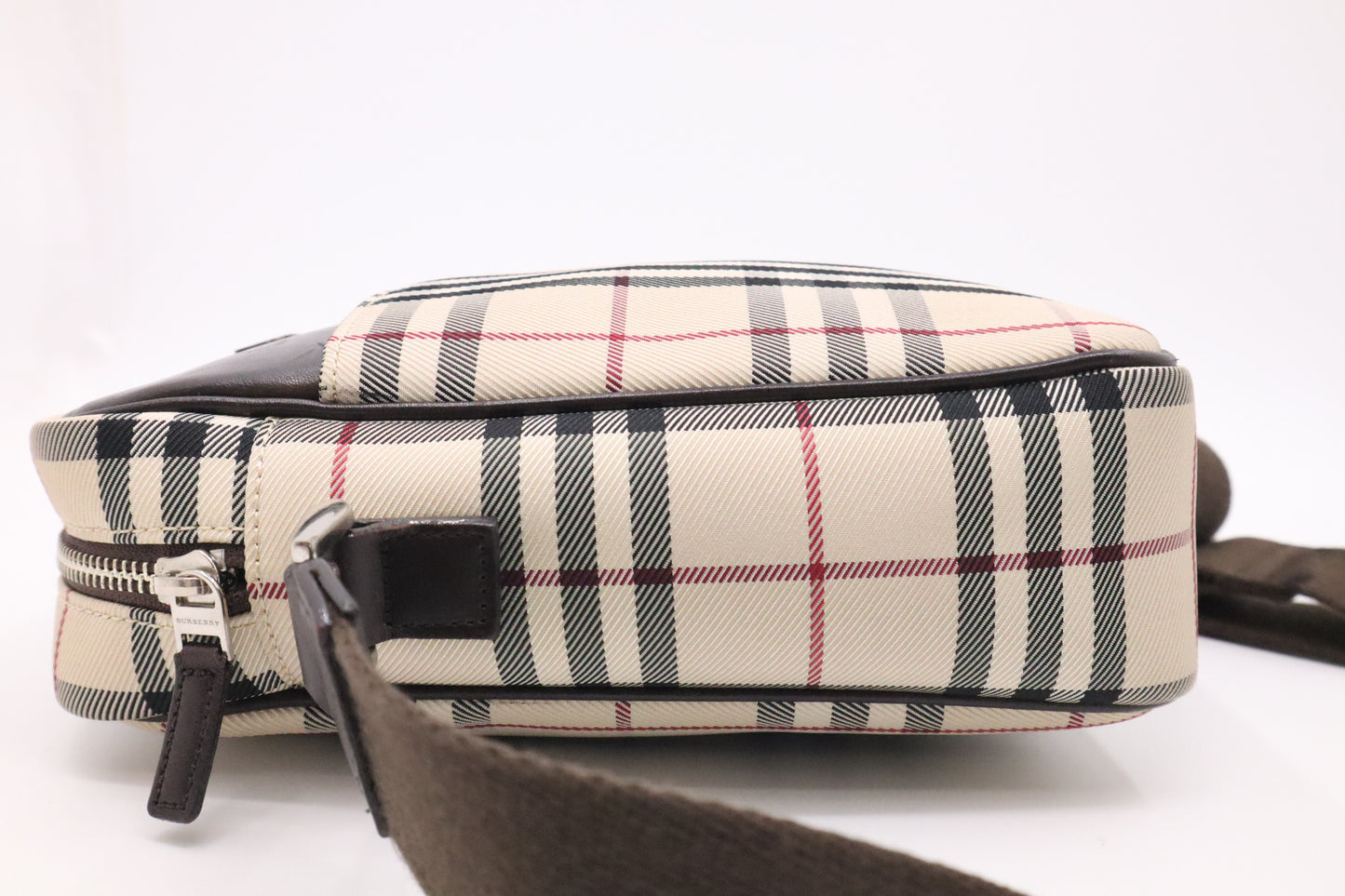 Burberry Crossbody Bag in Beige Check Canvas
