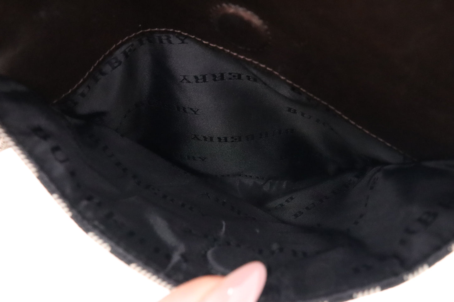 Burberry Crossbody Bag in Beige Check Canvas