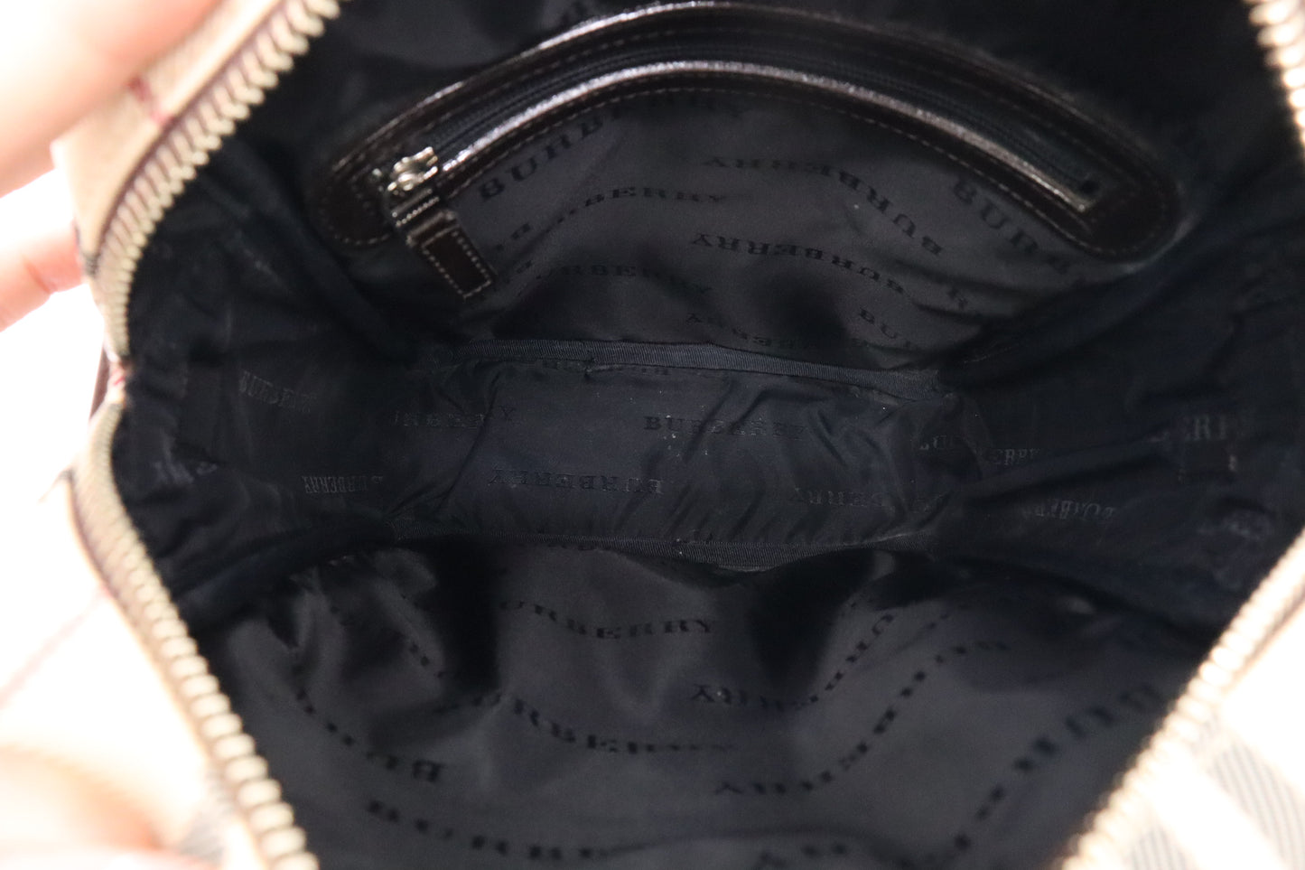 Burberry Crossbody Bag in Beige Check Canvas