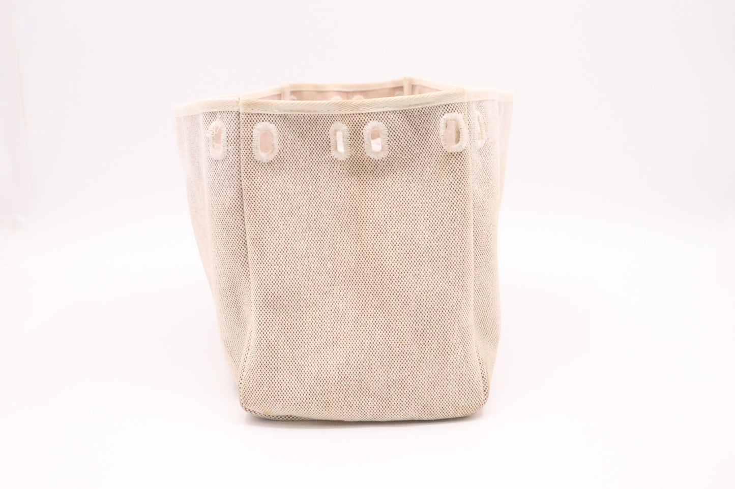 Hermes Herbag Cabas in Brown Canvas