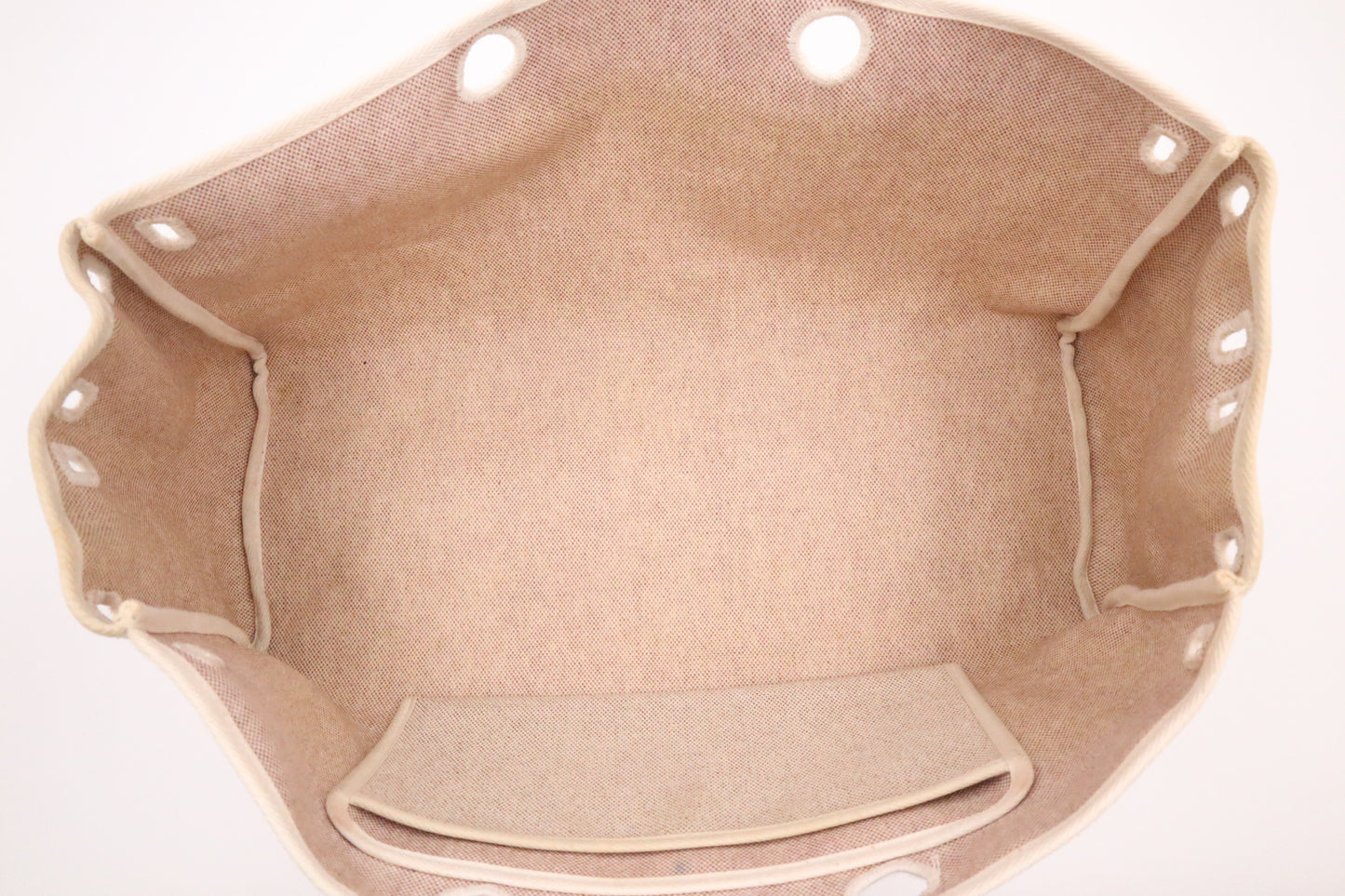Hermes Herbag Cabas in Brown Canvas