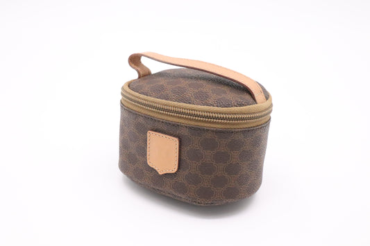 Celine Mini Vanity Case in Brown Macadam Canvas