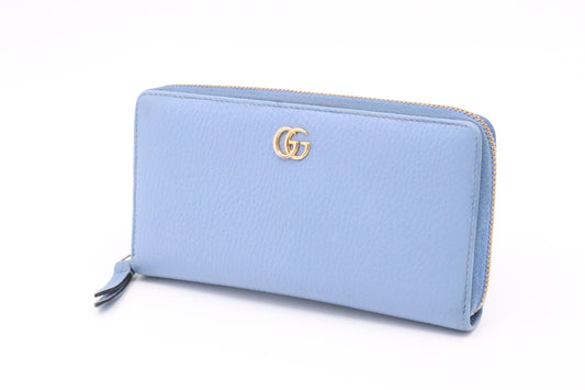 Gucci Zippy Wallet in Baby Blue Leather