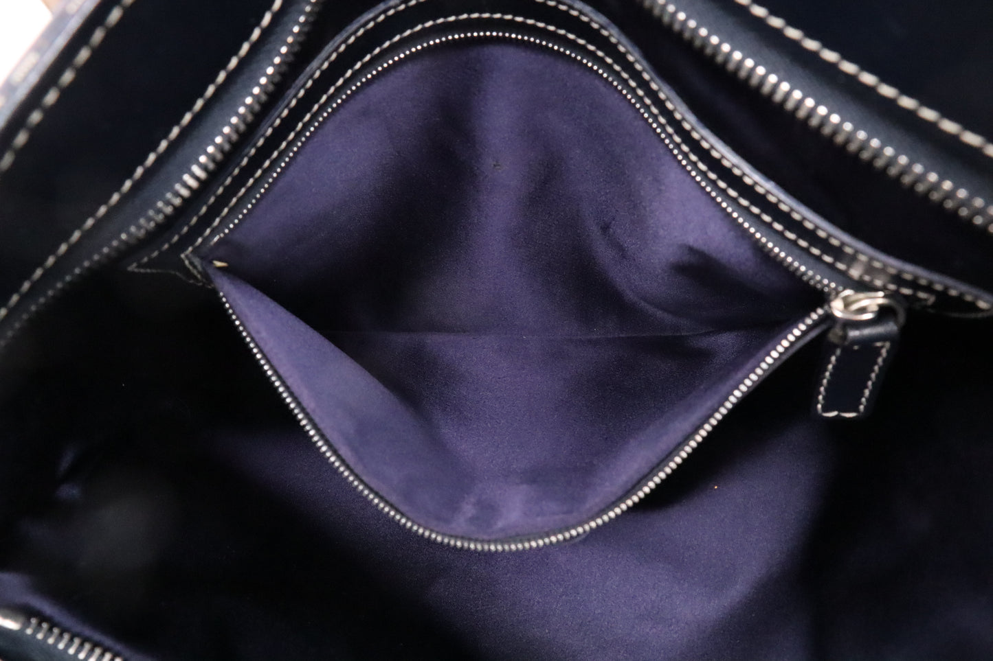 Fendi Tote in Navy Blue Zucca Canvas