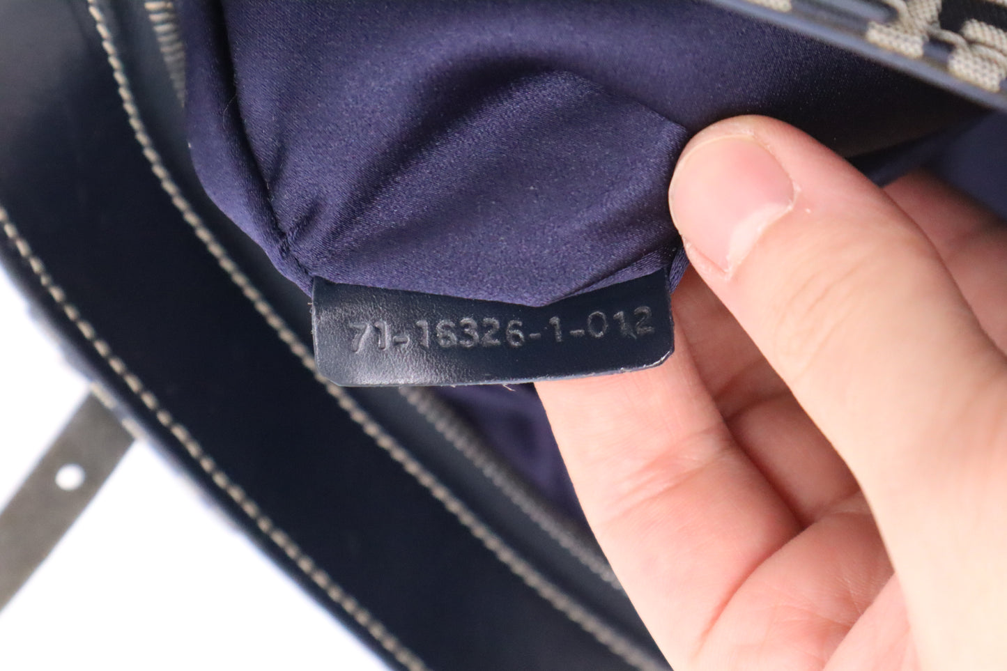 Fendi Tote in Navy Blue Zucca Canvas
