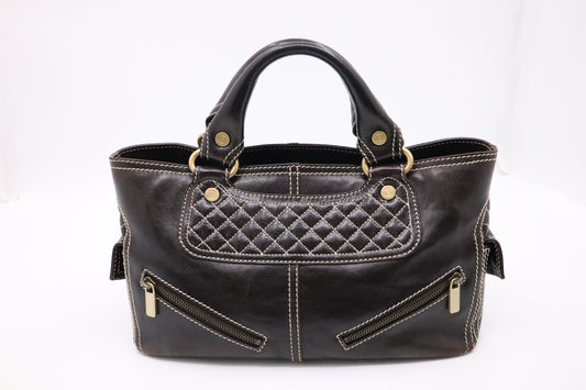 Celine Boogie Bag in Dark Brown Leather