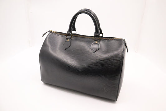 Louis Vuitton Speedy 30 in Black Epi Leather