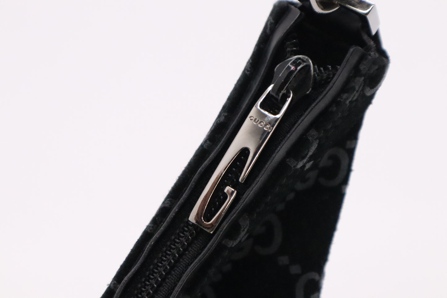 Gucci Shoulder Bag in Black GG Suede