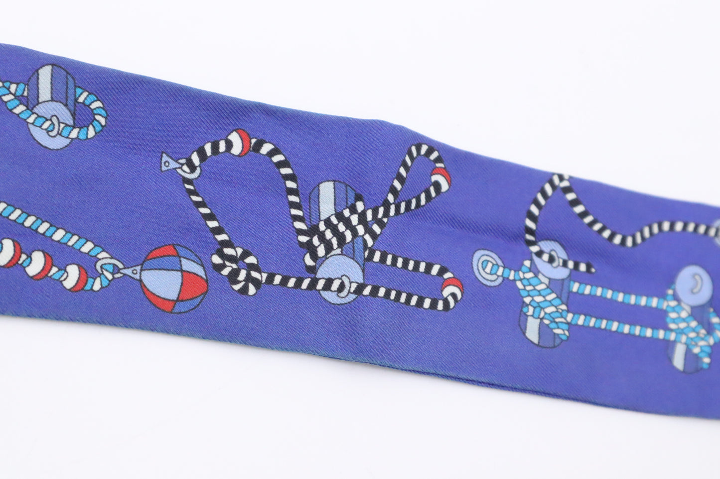 Hermes Twilly in Blue Silk