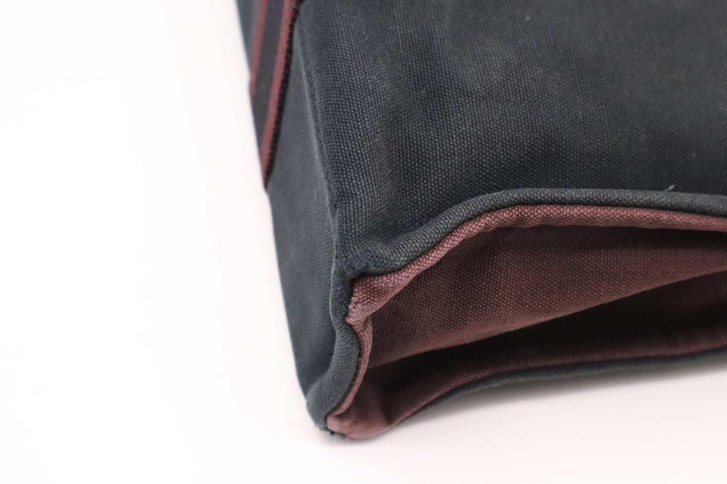 Hermes Fourre-Tout PM in Navy and Maroon Canvas