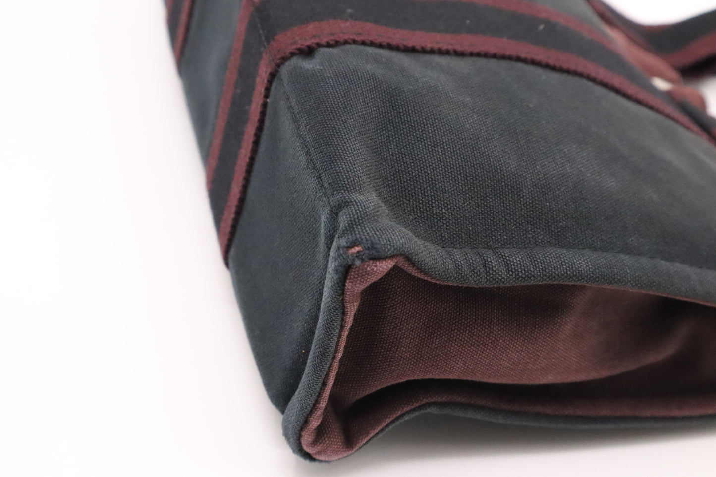 Hermes Fourre-Tout PM in Navy and Maroon Canvas